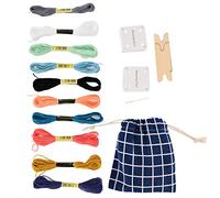 Kit de 30 tarjetas para telar, tarjetas para telar de mesa con lanzaderas y hilos de bordado, suministros de manualidades para tejer y realizar proyectos artesanales de punto y