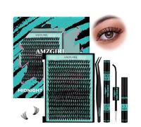 Kit de 320 conjuntos de pestañas, kit de extensión de pestañas individuales en casa de 60D, Mix10, pegamento de unión de pestañas, eliminador de pestañas para extensiones de pestañas, herramienta de