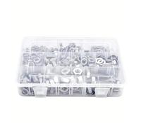 Kit de 340 piezas de herrajes de acero inoxidable: tuercas y pernos M6/M8/M10 con arandelas planas y de seguridad, metal 304 duradero for reparaciones del hogar y bricolaje.