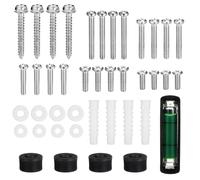 Kit de 35 tornillos universales para montaje de TV M4 M5 M6 M8 tornillos de montaje de TV espaciadores y arandelas de repuesto, kit de accesorios de montaje de televisión para la mayoría de soportes