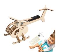 Kit de 3D accionado por energía Solar, Juego de avión de helicóptero, artesanía interactiva | Asamblea de Aviones inacabada Desarrolla Manual, Habilidad práctica Creativa para Ho