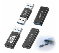 Kit De 4 Adaptadores USB 3.0 Y 3.1, Convertidor USB-C Hembra A USB 3.1 A Hembra, Adaptador USB 3.0 Hembra A Hembra, USB 3.0 Macho A Macho, USB 3.0 Hembra A Macho Para Portátil, Tablet Y Smartphone