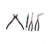 Kit de 4 alicates de desconexión eléctrica para extracción de conectores eléctricos automotrices con asas de doble agarre y bolsa de almacenamiento compacta para una fácil organización y transporte