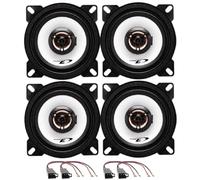 Kit de 4 altavoces Alpine SXE-1025S de 10 cm compatibles con Suzuki Wagon R+, Opel Agila desde 2000 al 2007 + 4 conectores