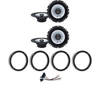 Kit de 4 altavoces Alpine SXE-1725S para Seat Arosa, Ibiza de 2002 a 2008, de 165 mm con 2 soportes delanteros, 2 traseros y 4 conectores