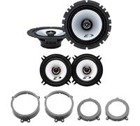 Kit de 4 altavoces Alpine SXE 1725S + SXE 1325S para Mercedes Clase C (W203) de 2001 a 2007 + 4 Sup Ant + Post