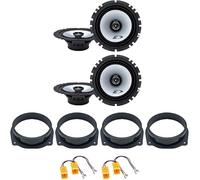 Kit de 4 altavoces Alpine SXE-1725S + SXE-1725S para Fiat Croma desde 2005 en adelante con 2 soportes delanteros, 2 soportes traseros y 4 conectores