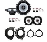 Kit de 4 altavoces Alpine SXE1725S + SXE1325S para Renault Clio IV de 2013 a 2021 + 4 soportes delanteros + traseros + 4 conectores