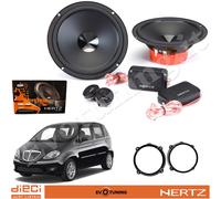 Kit De 4 Altavoces Anteriores HERTZ DSK 165.3 Para Lancia Musa + Adaptadores