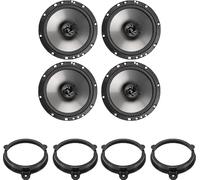 Kit de 4 altavoces AXTON AE165 para Nissan Micra desde 2007 en adelante, Qashqai II de 2013 a 2024, Leaf de 2010 a 2017, Rogue de 2007 a 2015 + ver otros modelos con 2 Supp. Ant, 2 Supp Post