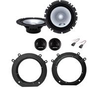 Kit de 4 altavoces delanteros Alpine SXE-1750S de 16,5 cm para Peugeot Expert 2007 en adelante, Fiat Scudo 2007-2016, Citroen Jumper desde 2007 en adelante, + 2 soportes + 2 conectores