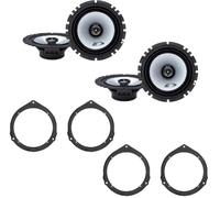 Kit de 4 altavoces delanteros y traseros Alpine SXE-1725S de 16,5 cm para Mercedes-Benz Clase C (W204) de 2011 a 2015 + 4 soportes