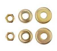 Kit de 4 arandelas de bujes de longboard diseñado para suspensión de camión de monopatín y configuración de hardware de eje (dorado)