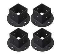 Kit de 4 bases anclaje for postes 2x2 alta resistencia, cuadradas, sólidas, for cercas y barandillas terrazas Para Poste