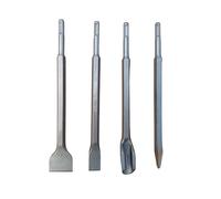 Kit de 4 cinceles SDS Plus 2 Espátula 1 A Punta 1 Forma de U Martillo Demoledor Cincel para quitar hormigón, mampostería