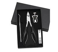 Kit de 4 cortaúñas de los pies, profesional resistente y grueso con corrector de uñas, adecuado para hombres, mujeres y personas mayores