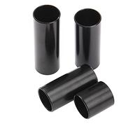 Kit de 4 diapositivas de guitarra Yootones de 28 mm/51 mm/60 mm/70 mm, accesorios de acero inoxidable compatibles con guitarra eléctrica (negro)