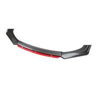 Kit de 4 difusores Laterales para Parachoques Delantero, Protectores de alerón compatibles con Audi A4, A5, A6, A7, B7, B8, S4, S5, TT Quattro (Aspecto Carbono Rojo).