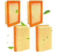 Kit de 4 Filtro de Pliegues Plano para Karcher WD4, WD5, WD6, MV4, MV5, MV6, Filtro de Poliéster Flat-pleated Reutilizable para Karcher 2.863-005.0, Aspiradora Filtros Plegado para Karcher