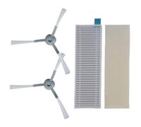 Kit de 4 filtros de cepillo lateral compatibles con aspiradoras robot X-Plorer Series 95 RR7987 RR7975, 1 filtro, 1 filtro de espuma, 2 cepillos laterales