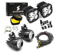 Kit de 4 focos adicionales LED BMW GS 1300 estándar 70 W + 40 profundidad Spot + cableado bajo llave automático conexión Plug & Play Canbus
