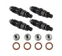 Kit de 4 inyectores de combustible diésel TD27 con anillo de 20 mm, 16600-43G23, 1660043G23, compatible con Nissan Navara TD27 D21 de 2,7 l, válvula de 140 bar.