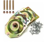 Kit de 4 Placas de Montaje for Patas de Muebles de 12 Grados: Soportes for Patas de Mesa con Tornillos e Insertos for instalación en sillas y armarios.(Bronze)