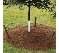 Kit de 4 protectores de tronco de árbol hechos de plástico reciclable para árboles jóvenes expuestos a cortacéspedes, malas hierbas y animales pequeños