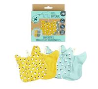 Kit de 4 toallitas lavables Bebe Olaf/Gustave - Ideal para higiene, inodoro, cambio bebe, material de esponja ultra suave, limpia con suavidad - Toallita bebe reutilizable, 100% algodón - Feel Natural