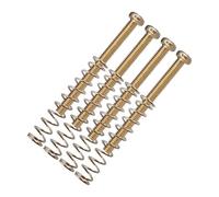 Kit de 4 tornillos y resorte Humbucker para guitarra, M3 x 30 mm, kit de tornillos y resortes para guitarra eléctrica, Humbuckers, piezas de guitarra para guitarra eléctrica (dorado)