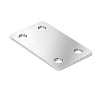 Kit de 40 Placas de Unión Planas Cuadradas 38x60mm Acero Inoxidable Conector Plano para Reparación de Tablas Rotas (con Tornillos)