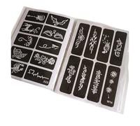 Kit de 40 plantillas tatuaje henna reutilizables (1000 mapas, 20 pegatinas, 516 mapas)(20 Sheet 516 Maps)