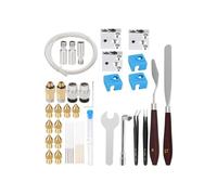 Kit de 41 boquillas para impresora 3D Ender 3 V2 CR10 Ender 5 Pro, bloque calentador de boquilla MK8 de acero endurecido