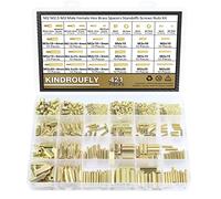 Kit de 421 piezas M2 M2.5 M3 Macho Hembra Hexagonal Latón Separadores Espaciadores Tornillos Tuercas, Kit surtido de separadores de latón Kindroufly para placa base PCB