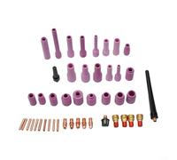 Kit de 46 pinzas de lente de gas TIG para antorchas WP9 WP20 WP25, tapa de 5/16 pulgadas, compatible con Lincoln para soldadores Miller, soporte de electrodo de lantano, serie refrigerada por aire y