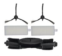 Kit de 5 filtros de Cepillo Lateral Principal para aspiradora Robot para Tapo RV10 RV30 Plus, 1 Cepillo de Rodillo Principal, 2 filtros HEPA, 2 cepillos Laterales