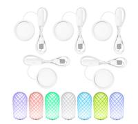 Kit de 5 lámparas LED compatibles con Bambu Lab X1C/P1P/P1S/X1/X1E/H2D 7 colores ajustables de 5 V alimentado por USB kit de luz LED para cocina, oficina, dormitorio (7 colores, 5 piezas)
