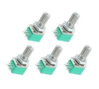 Kit de 5 potenciómetros RK097NS de 15 mm y 6 pines, RK097 B1K, 5K, 10K, 20K, 50K, 100K y 500K for amplificador de audio.(500K Ohm)