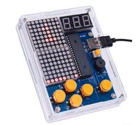 Kit de 51 microcontroladores de consola de juegos DIY Construye tu propia consola de juegos retro Pixel Aprende programación, añade juegos personalizados y características de brillo ajustable sonido
