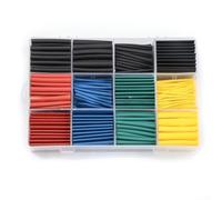 Kit de 530 tubos termorretráctiles de poliolefina retardante de llama, relación 2:1, varios tamaños, aislamiento eléctrico, 55C a 125C, aprobado por UL (D)