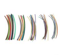 Kit de 55 piezas de manguitos termorretráctiles 2:1, surtido de tubos flexibles aislados para reparación de conectores de cables, negro, rojo, azul, 1-5 mm