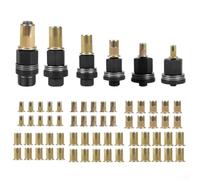 Kit de 6 alicates de tuerca remachadora manual con 60 tuercas para fijación M3 a M10 en construcción, agricultura y reparación automotriz