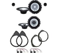 Kit de 6 altavoces Alpine SXE-1750S + SXE-1725S Abarth 500/595/695 desde 2008 en adelante + 2 soportes delanteros + 2 soportes traseros + 4 conectores