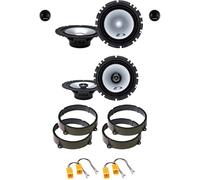 Kit de 6 altavoces Alpine SXE-1750S + SXE-1725S para Lancia Ypsilon desde 2003 en adelante de 165 mm con 2 soportes delanteros, 2 traseros y 4 conectores