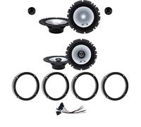 Kit de 6 altavoces Alpine SXE-1750S + SXE-1725S para Seat Arosa, Ibiza de 2002 a 2008, de 165 mm, con 2 soportes delanteros, 2 traseros y 4 conectores