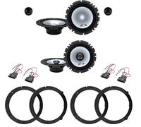 Kit de 6 Altavoces Alpine SXE-1750S + SXE-1725S para VW Golf IV de 165 mm con 2 Soportes Delanteros, 2 Traseros y 4 connectores