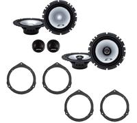 Kit de 6 altavoces delanteros y traseros Alpine SXE-1750S + SXE-1725S de 16,5 cm para Mercedes-Benz Clase C (W204) de 2011 a 2015 + 4 soportes
