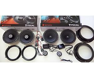 Kit de 6 altavoces FOCAL para Volkswagen Golf V 03>09 delanteros y traseros