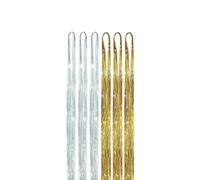 Kit de 6 extensiones de cabello con oropel de 48 pulgadas, 1200 hebras, 12 colores, brillante y con brillo.