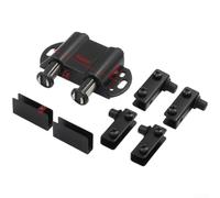 Kit de 6 imanes de puerta, cierres magnéticos para puerta de gabinete, cierre magnético invisible para puerta de gabinete de vidrio, prensa ABS de acero inoxidable para abrir una sola puerta (B)